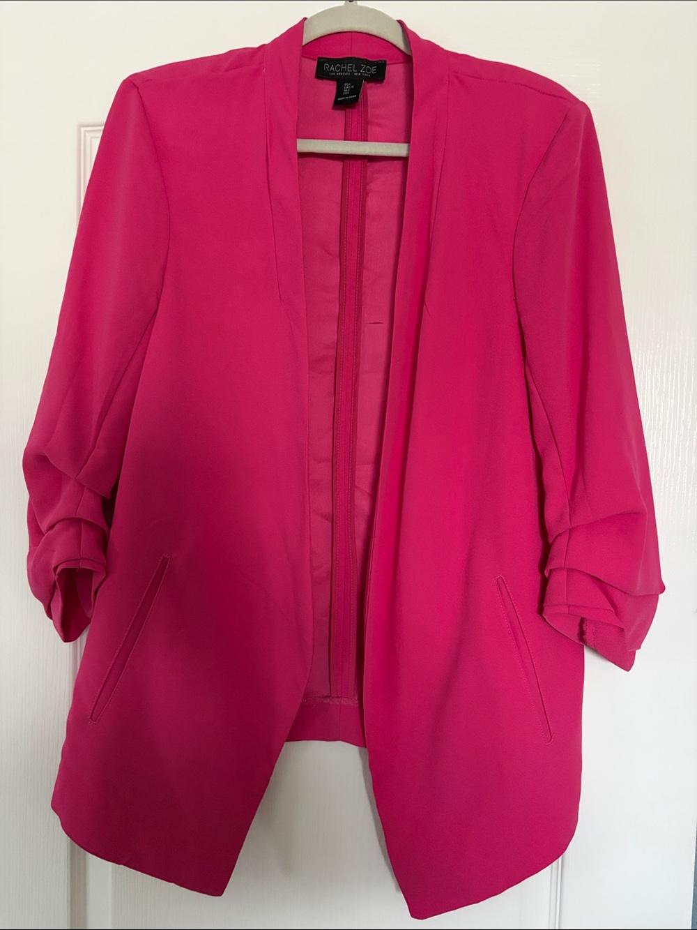 Rachel Zoe Hot Pink Open-Front Blazer
